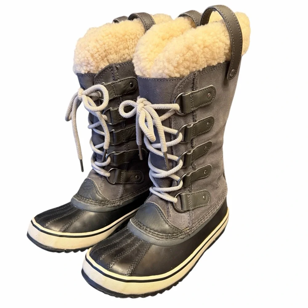 SOREL Women’s Joan of Arc Suede & Shearling Cold Weather Boots Sz 6 Waterproof